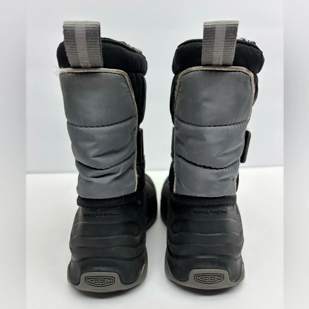 KEEN Black Winter Boots with Yellow Accent, SZ 10 toddler boy, box 35